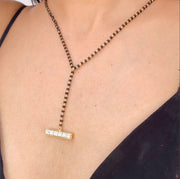 Contemporary silver mangalsutra necklace