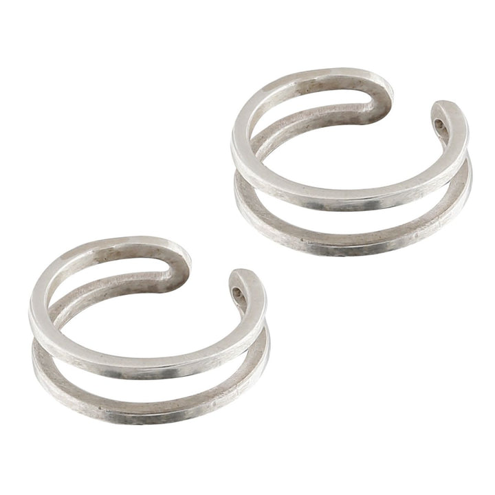 Set Of Three Silver Toe Rings (3)