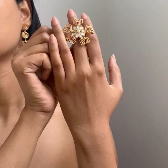 Jadau Ring 5801-73 – Dazzles Fashion and Costume Jewellery