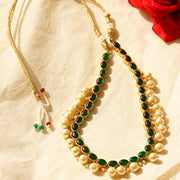 Gold Plated Green Spinel Necklace Necklaces - By Unniyarcha - Original Manufacturers of Silver Jewelry, Gold Plated Jewellery, Fashion Jewellery and Personalized Soul Bands and Personalized Jewelry