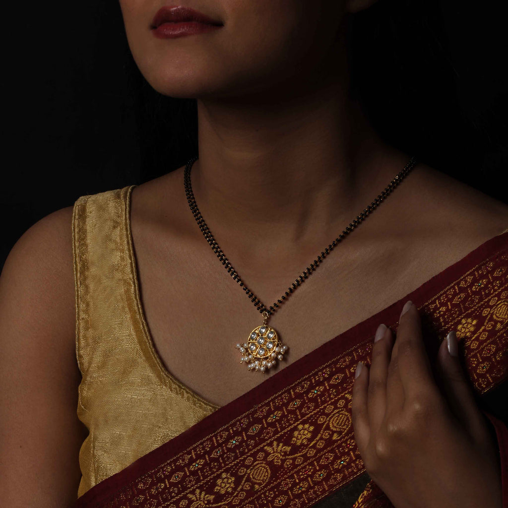 Silver gold plated store mangalsutra online