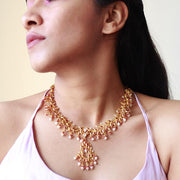Red Zircon Gold Plated Necklace Necklaces - By Unniyarcha - Original Manufacturers of Silver Jewelry, Gold Plated Jewellery, Fashion Jewellery and Personalized Soul Bands and Personalized Jewelry