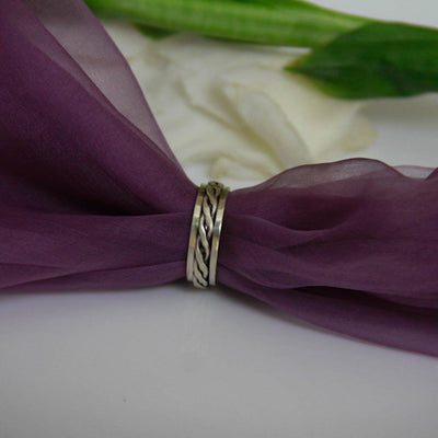 Rope Design Silver Ring