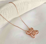 Silver Dual Design Necklace Rose Gold - By Unniyarcha - Original Manufacturers of Silver Jewelry, Gold Plated Jewellery, Fashion Jewellery and Personalized Soul Bands and Personalized Jewelry