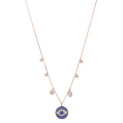 Silver Evil Eye Rose Gold Necklace - By Unniyarcha - Original Manufacturers of Silver Jewelry, Gold Plated Jewellery, Fashion Jewellery and Personalized Soul Bands and Personalized Jewelry