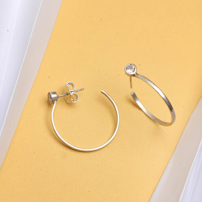 Silver Hoop Earring Earrings - By Unniyarcha - Original Manufacturers of Silver Jewelry, Gold Plated Jewellery, Fashion Jewellery and Personalized Soul Bands and Personalized Jewelry