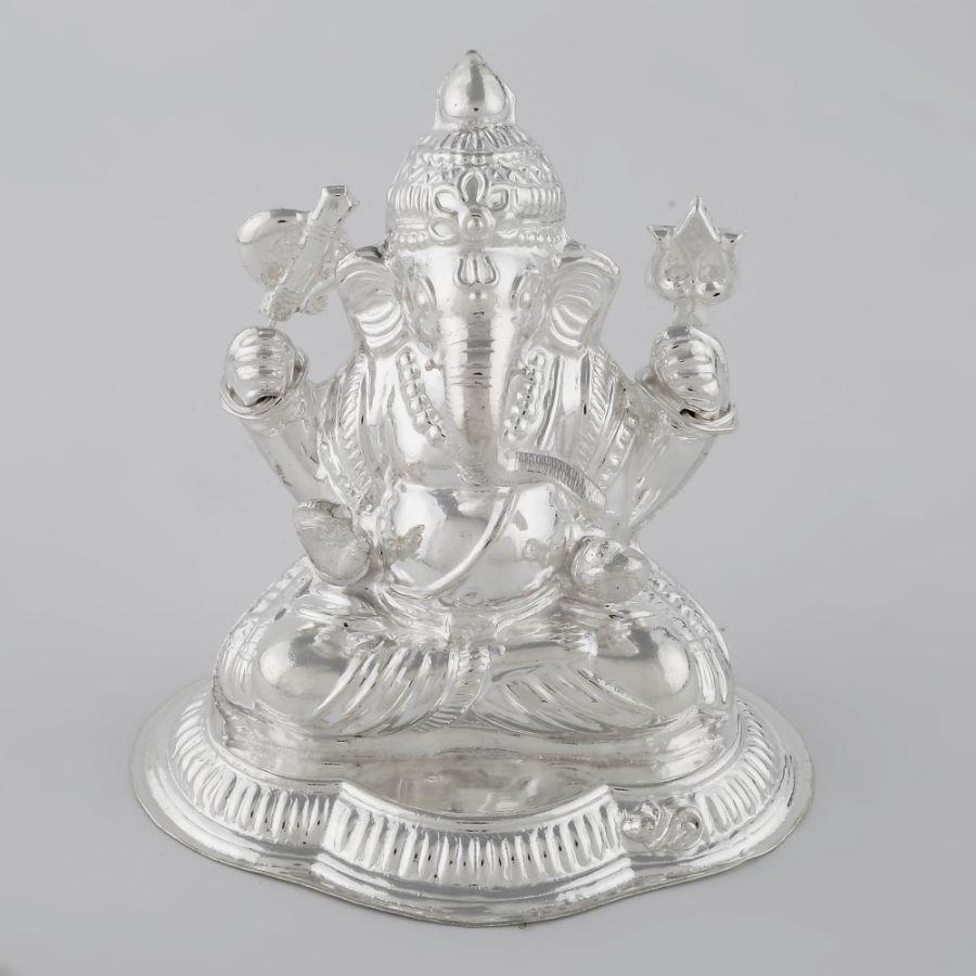 Silver small Ganesh idol