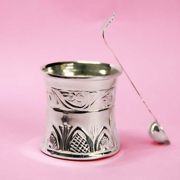 Silver Tumbler and Spoon Silver Article - By Unniyarcha - Original Manufacturers of Silver Jewelry, Gold Plated Jewellery, Fashion Jewellery and Personalized Soul Bands and Personalized Jewelry