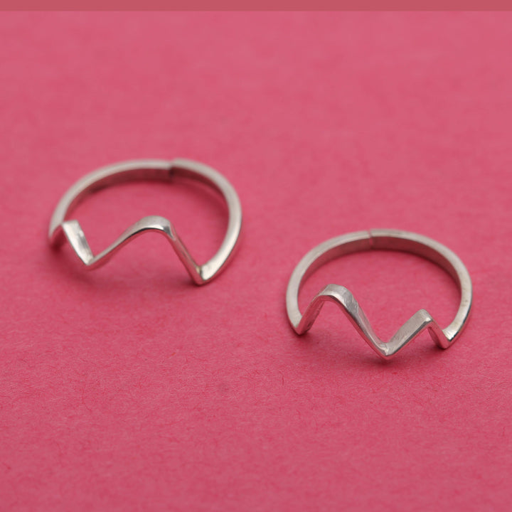 Silver Zic Zac Toe Ring Toe Rings - By Unniyarcha - Original Manufacturers of Silver Jewelry, Gold Plated Jewellery, Fashion Jewellery and Personalized Soul Bands and Personalized Jewelry